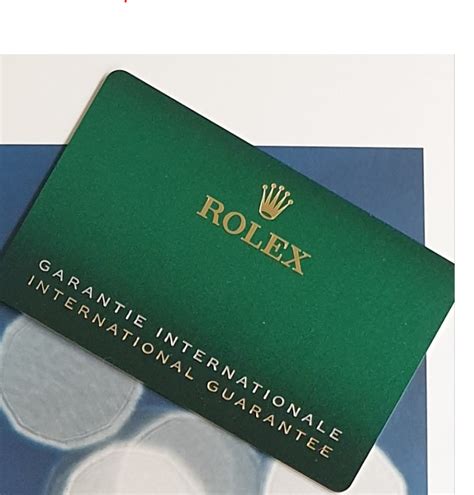 Rolex warranty cards usa